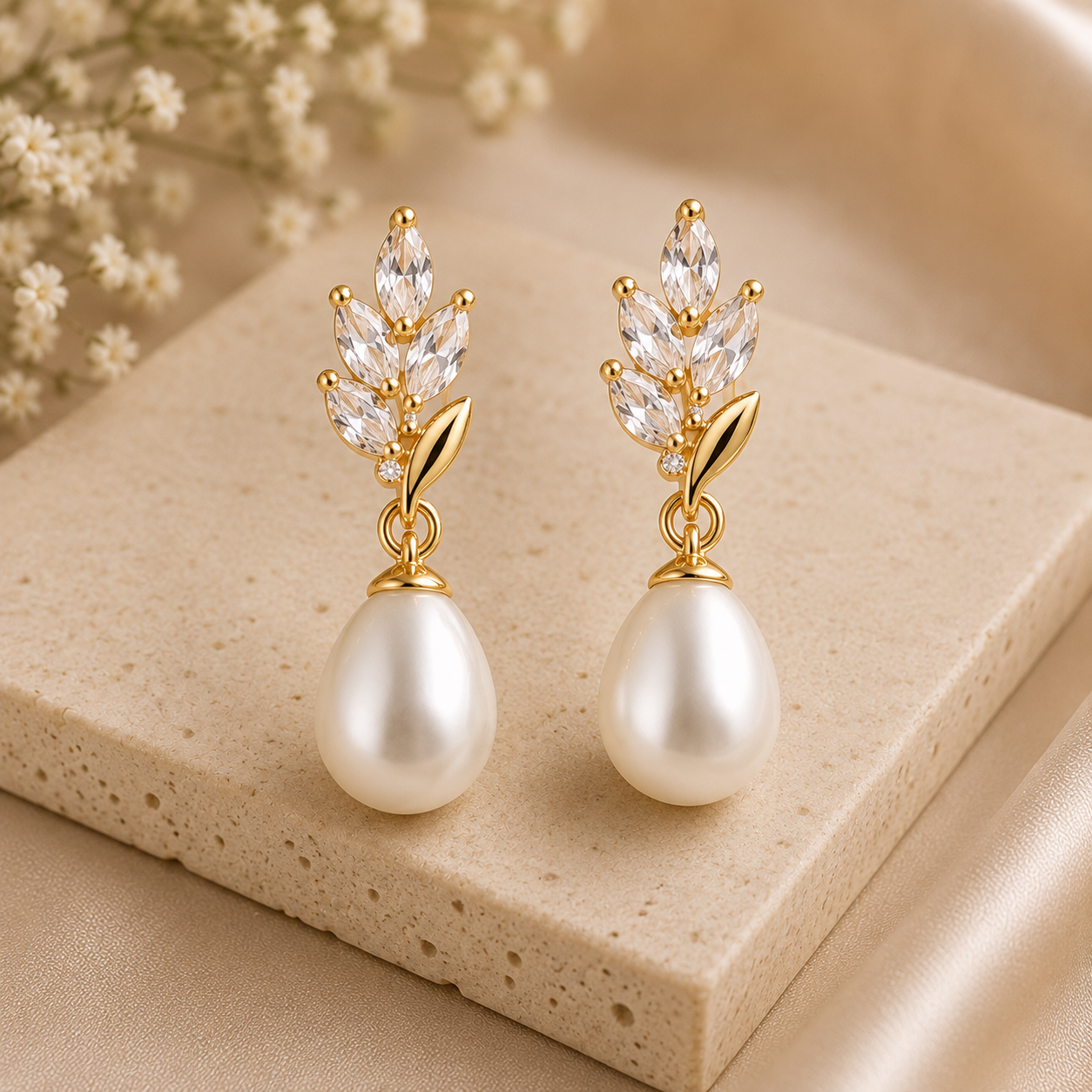 Celeste Pearl Drop Earrings