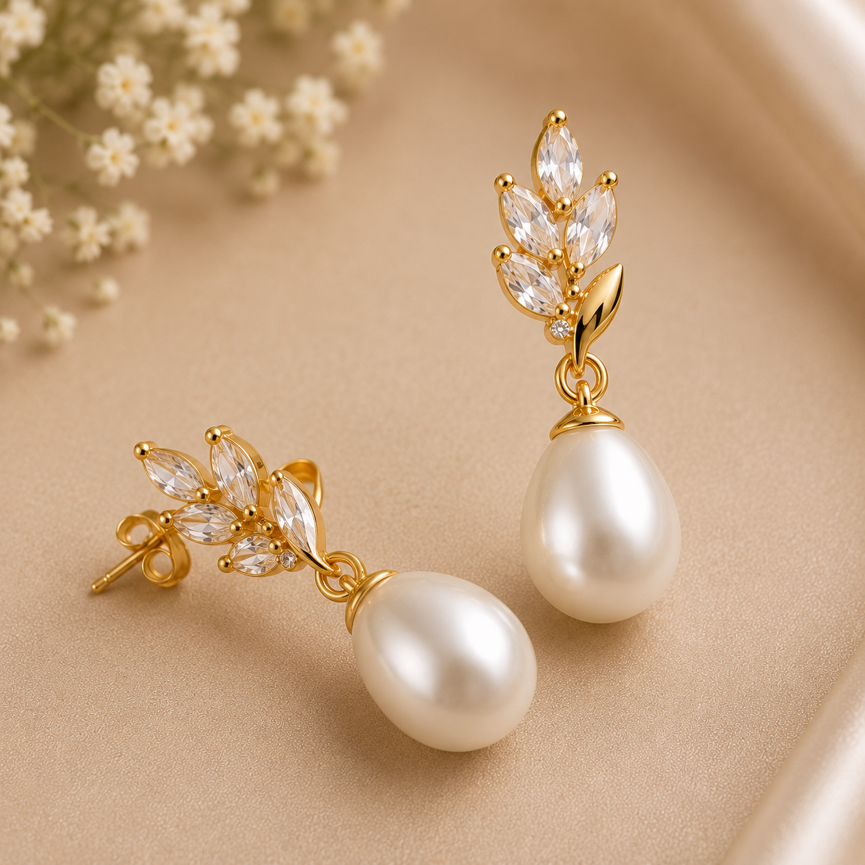 Celeste Pearl Drop Earrings