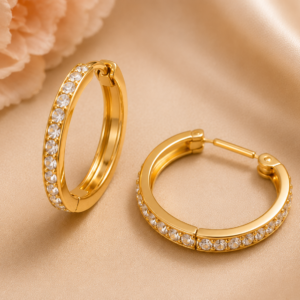 Luna Crystal Hoop Earrings