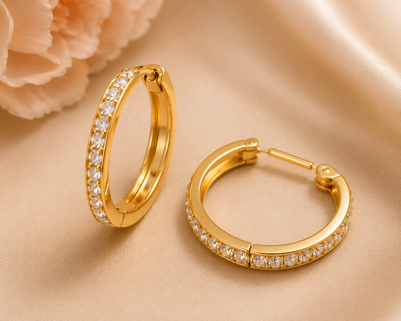 Luna Crystal Hoop Earrings