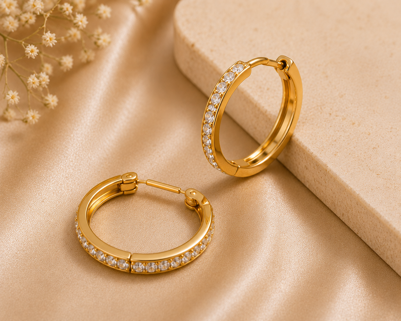 Luna Crystal Hoop Earrings